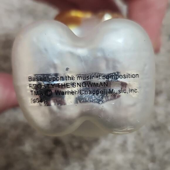 Brass key blown glass ornament frosty the snow man vintage in box - Picture 4 of 8